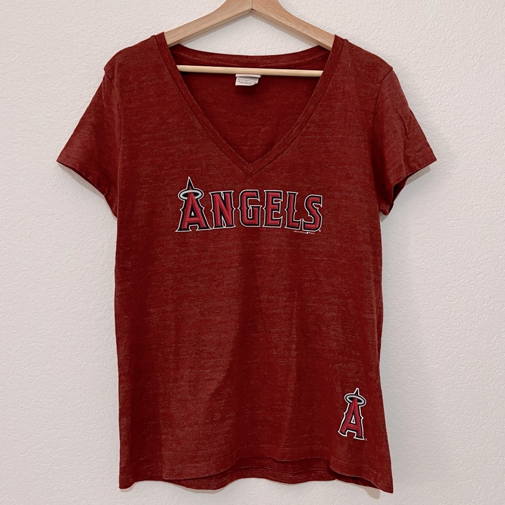 Angels MLB Baseball V Neck Tee